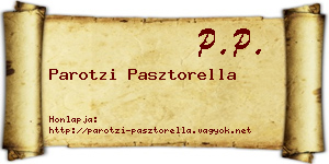 Parotzi Pasztorella névjegykártya